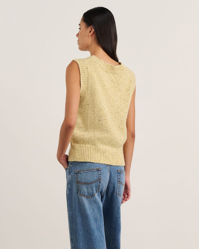 JAG lou v neck vest buttercup