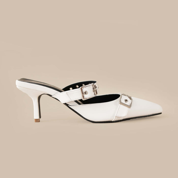 Louyi Heels | White