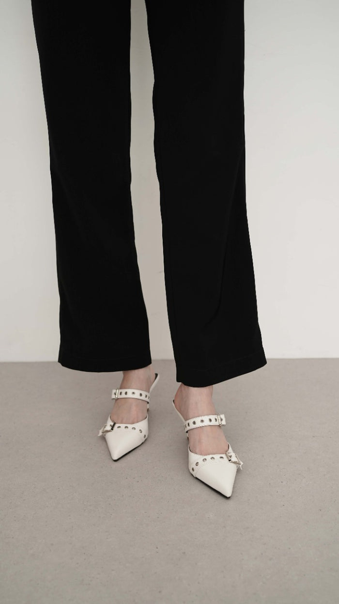 Louyi Heels | White