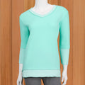 Lulu-B Mini-Stripe Button-Back Pullover