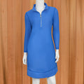 Lulu-B Textured Zip-Neck Dress with Pockets