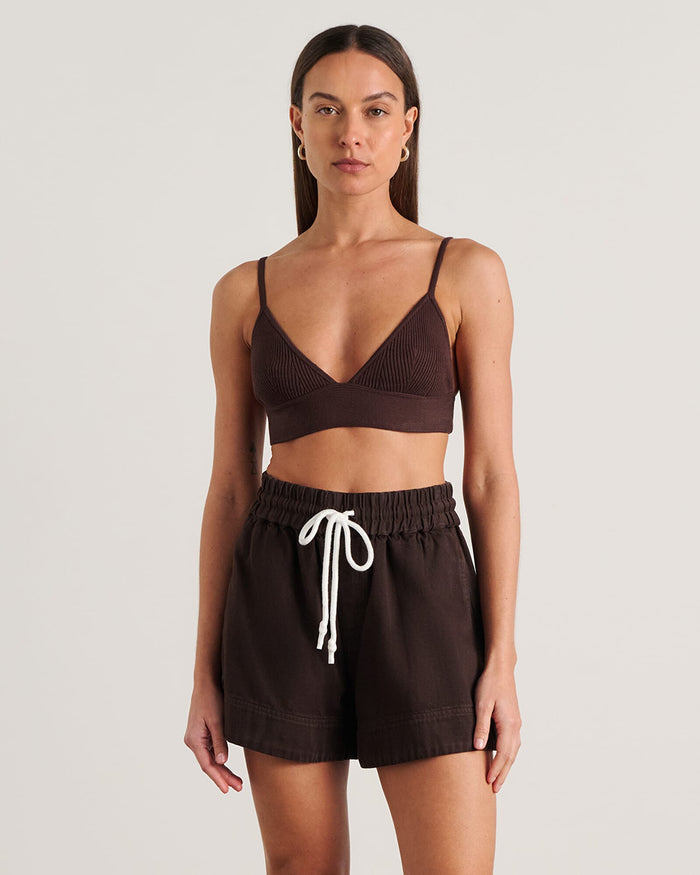 JAG lydia knit bralette darkchocolate