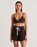 JAG lydia knit bralette darkchocolate