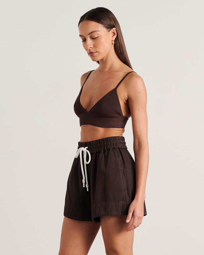 JAG lydia knit bralette darkchocolate