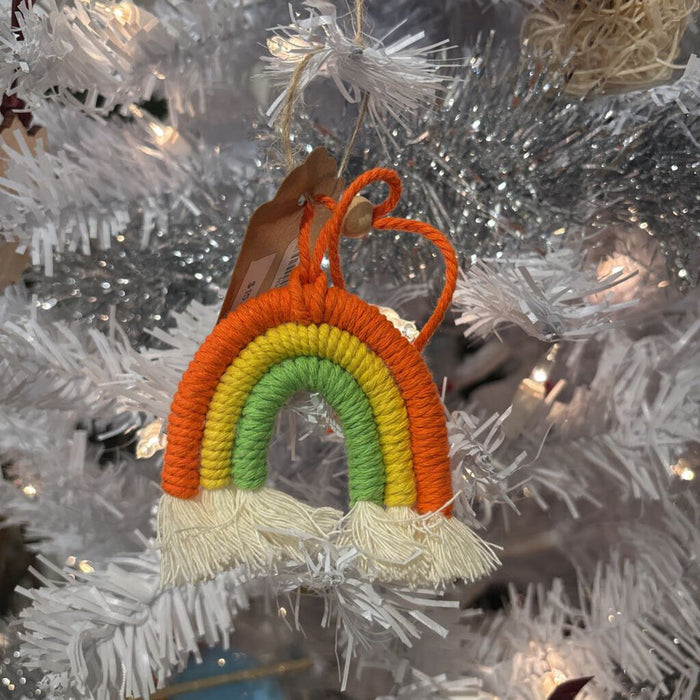 Macrame Rainbow Car Ornament