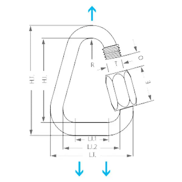 MAILLON RAPIDE Maillon Rapide 6mm Delta - Climbing Hardware