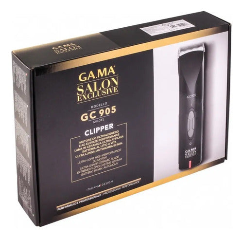 Maquina De Cortar Pelo Inalambrica Gama Gc905 4 Peines Negro