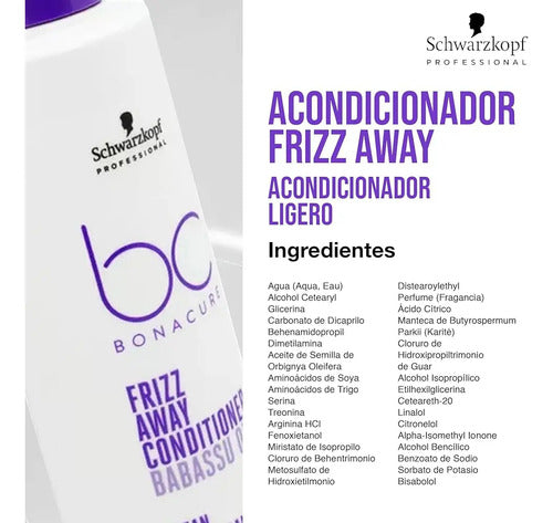 Mascara 500ml Schwarzkopf Frizz Away