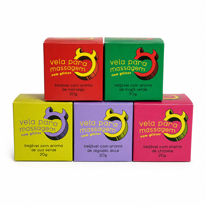 Massage Candle with Glitter 20g – Available in 5 Fragrances