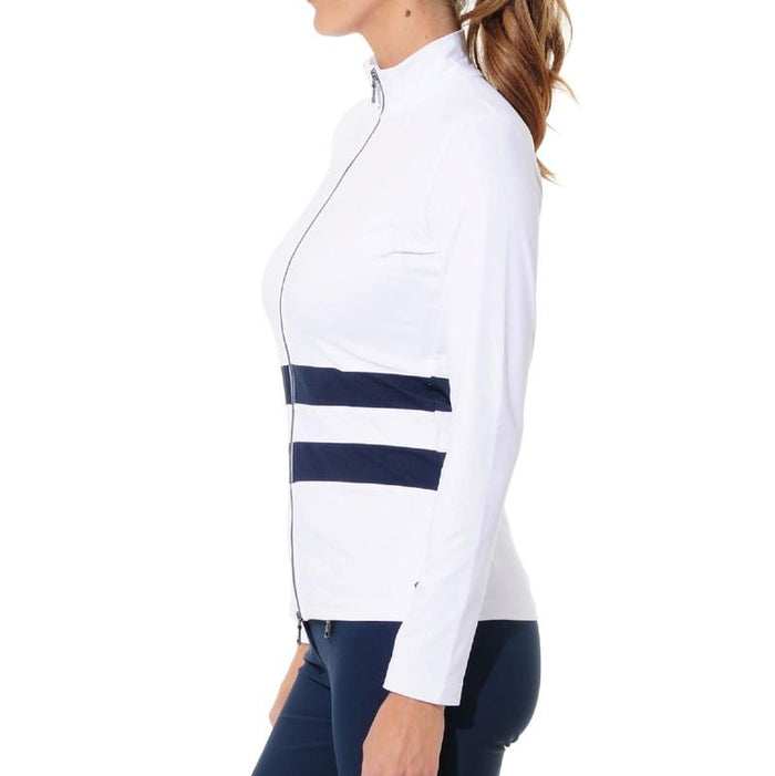 MDC Full Zip Jacket - White/Navy