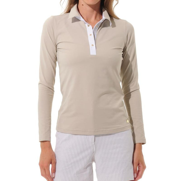 MDC L/S Polo - Light Taupe