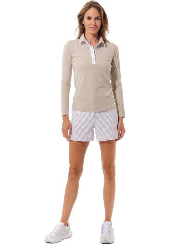 MDC L/S Polo - Light Taupe
