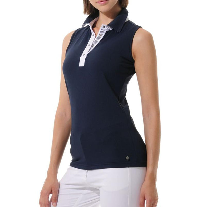 MDC S/L Polo - Navy/White
