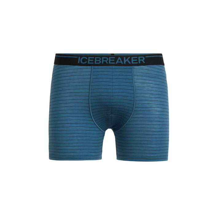 icebreaker mens anatomica boxers thunder black stripe