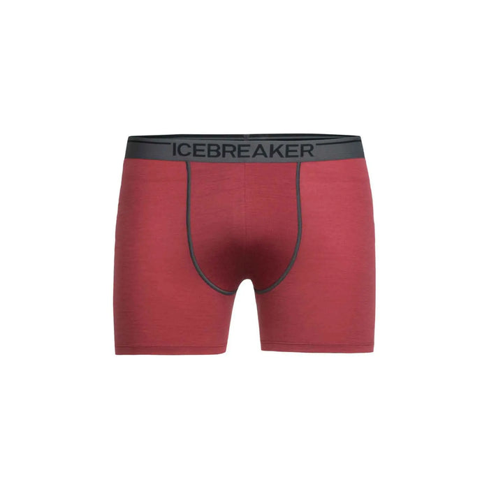 icebreaker mens anatomica boxers vintage red