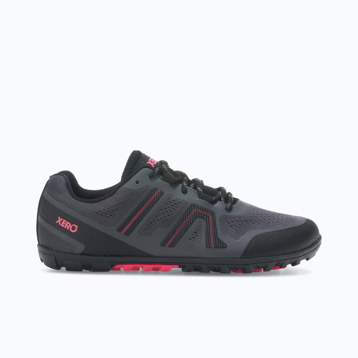 Xero Shoes Mesa Trail II - Women Shoe in Black & Pink with Toe Facing Right