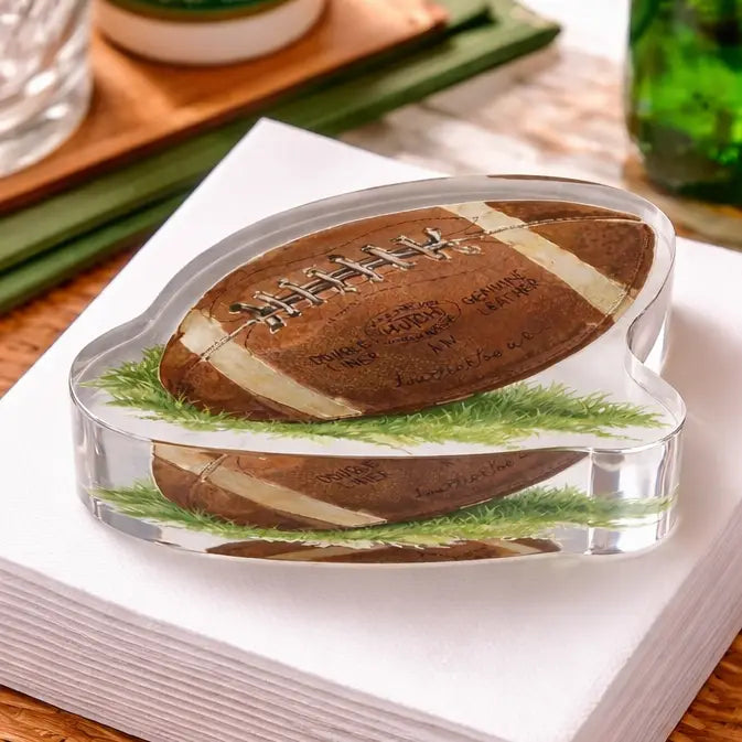 MH Acrylic Napkin Weight -Football