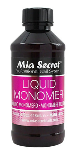Mia Secret Monómero 118ml Líquido Acrílico Profesional Uñas Transparente