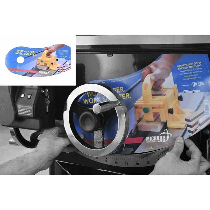 MICROJIG GRR-RIPPER MDC-17 Micro Jig Magnetic Dust Cover For Steel Table Saws,, Blue