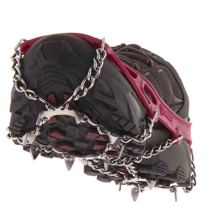 kahtoola microspikes red on shoe