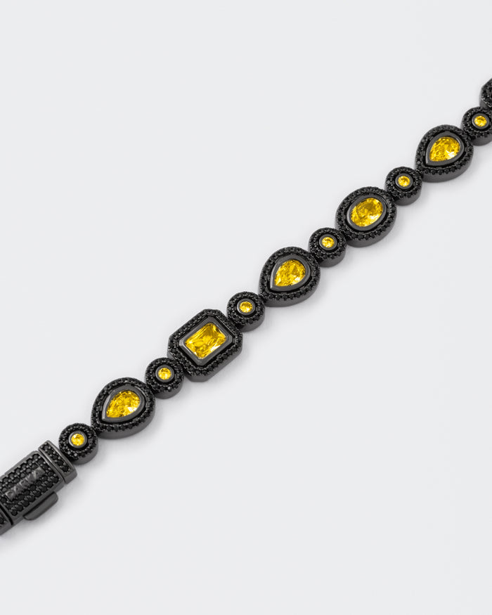 DARKAI Mixed Bezels Pavé Black Bracelet Detail Picture
