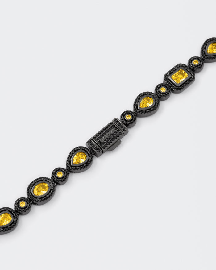 DARKAI Mixed Bezels Pavé Black Bracelet Detail Picture
