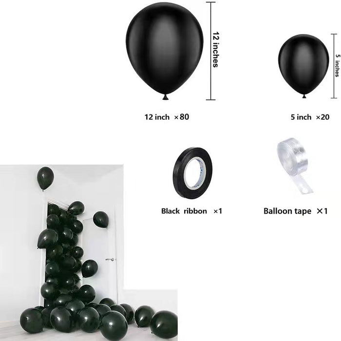 Mocsicka Balloon Arch Black Balloons Set Party Decoration