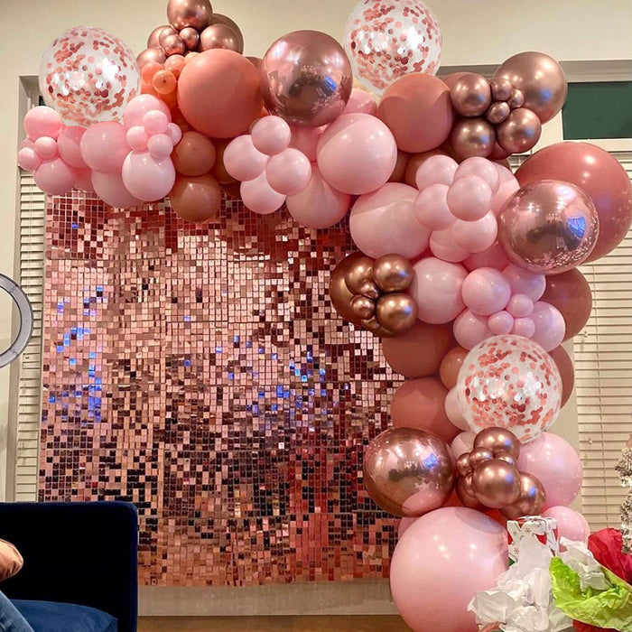 Mocsicka Balloon Arch Pink Rose Balloons Set Party Decoration-Mocsicka Party