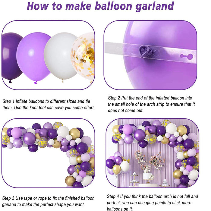 Mocsicka Balloon Purple Balloons Set Party Decoration