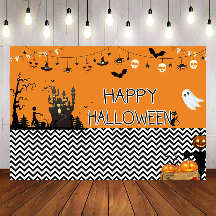 Mocsicka Happy Halloween Pumpkin Background-Mocsicka Party