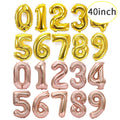 Mocsicka party 40 Inch Gold and pink Digit Helium Foil Birthday Party Balloons-Mocsicka Party