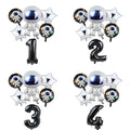 Mocsicka party Astronaut Digit Helium Foil Birthday Party Balloons-Mocsicka Party