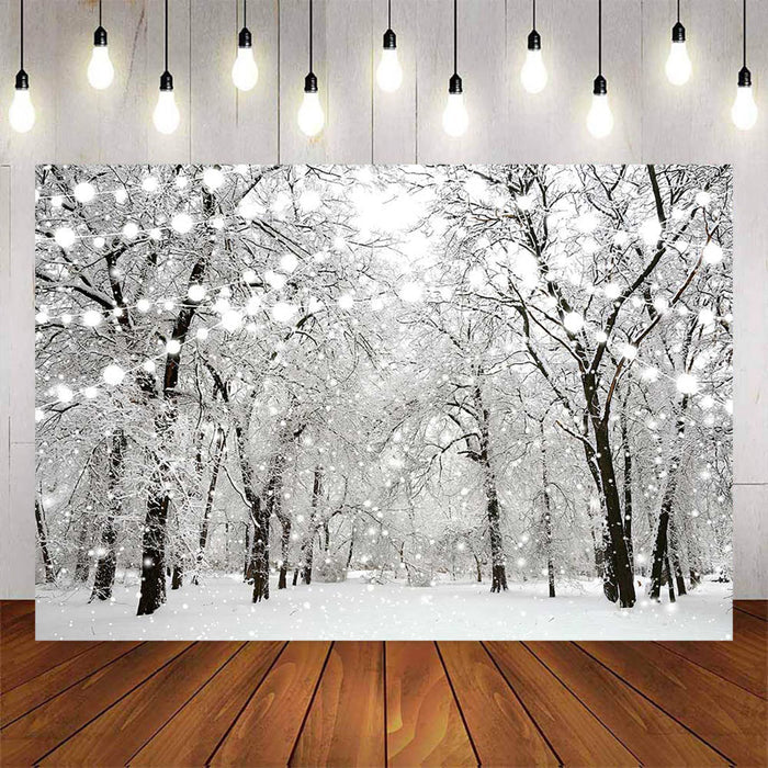 Mocsicka Winter Snow Photo Backdrop-Mocsicka Party