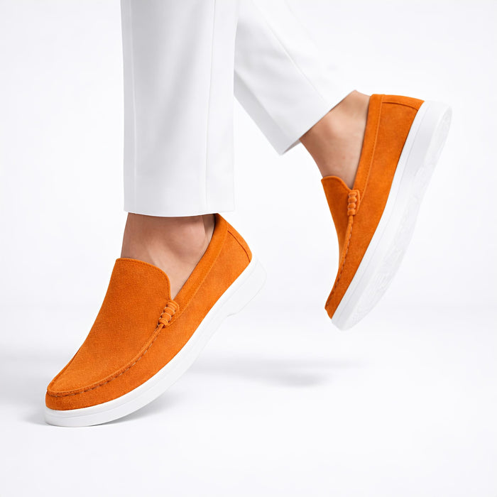 Monaco Suede Loafer ( Cosmic Flame ) - 100% Pure Suede Leather