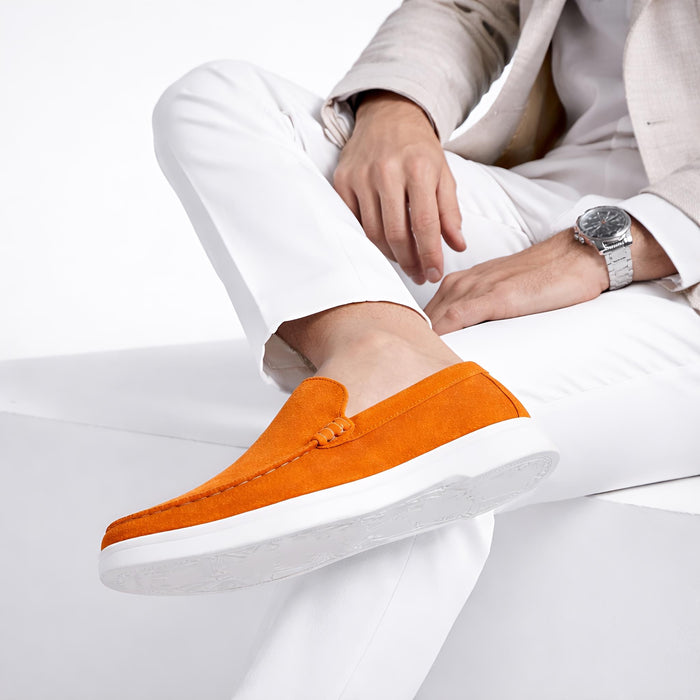 Monaco Suede Loafer ( Cosmic Flame ) - 100% Pure Suede Leather