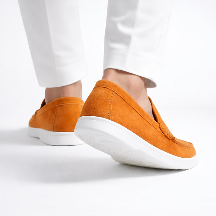 Monaco Suede Loafer ( Cosmic Flame ) - 100% Pure Suede Leather