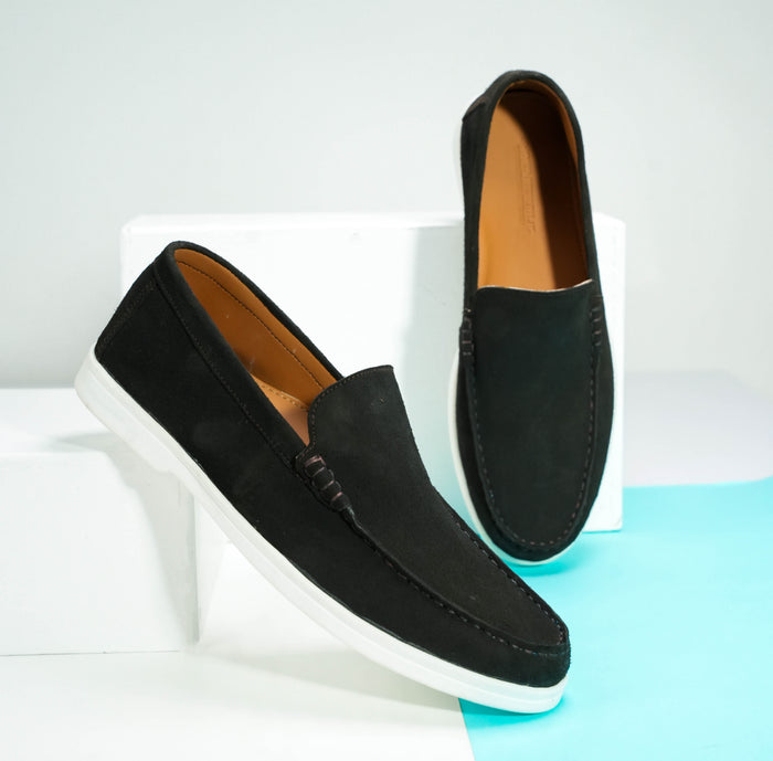 Monaco Suede Loafer ( Dark Cocoa ) - 100% Pure Suede Leather