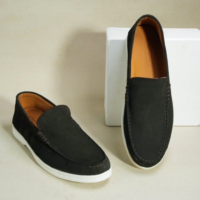 Monaco Suede Loafer ( Dark Cocoa ) - 100% Pure Suede Leather