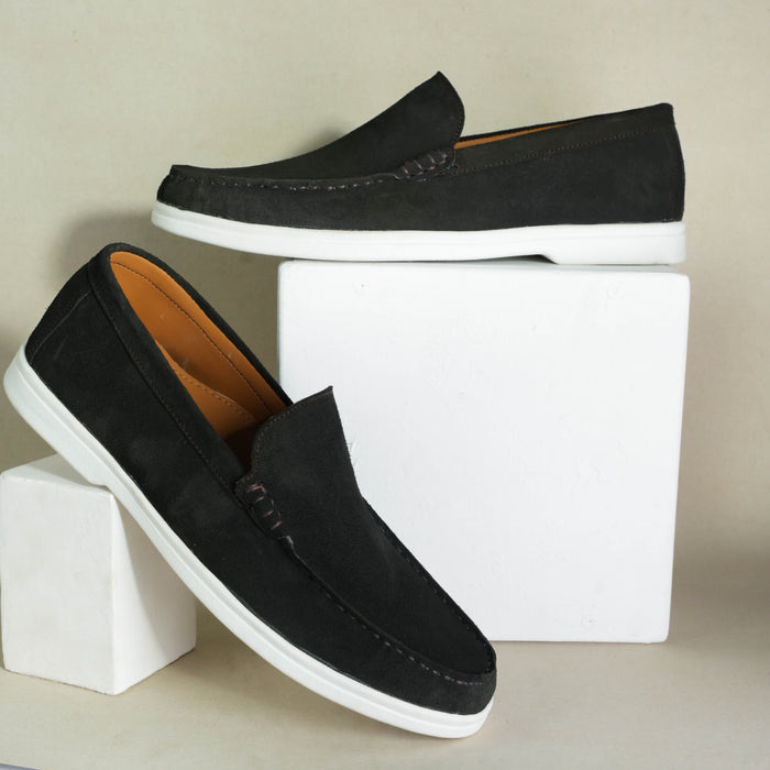 Monaco Suede Loafer ( Dark Cocoa ) - 100% Pure Suede Leather