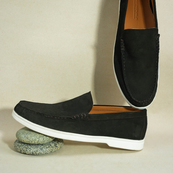 Monaco Suede Loafer ( Dark Cocoa ) - 100% Pure Suede Leather