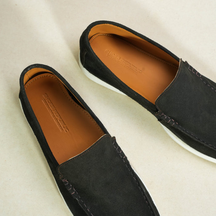 Monaco Suede Loafer ( Dark Cocoa ) - 100% Pure Suede Leather