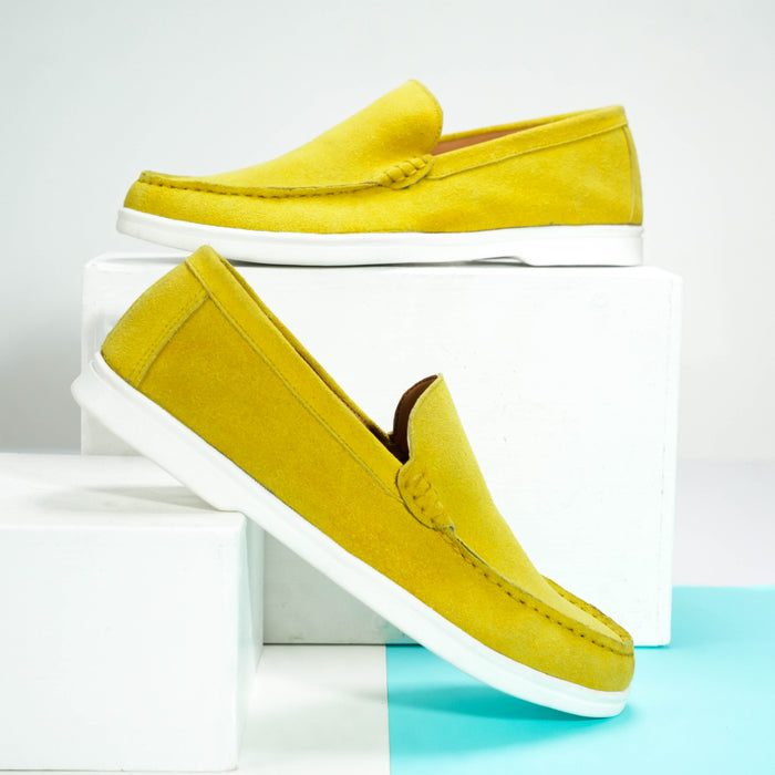 Monaco Suede Loafer ( Solar Bloom ) - 100% Pure Suede Leather