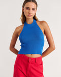 JAG nfw knit halter top oceanblue