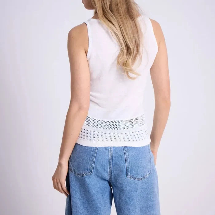 NOTSHY Andis Linen Tank Top - White