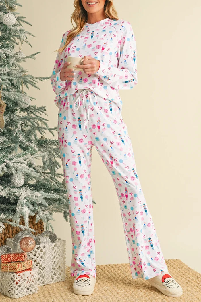 Nutcracker 2 Piece Pajama Set - Posh West Boutique