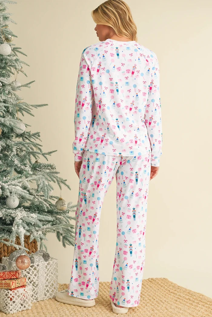 Nutcracker 2 Piece Pajama Set - Posh West Boutique
