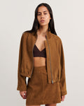 JAG ophelia suede bomber biscuit