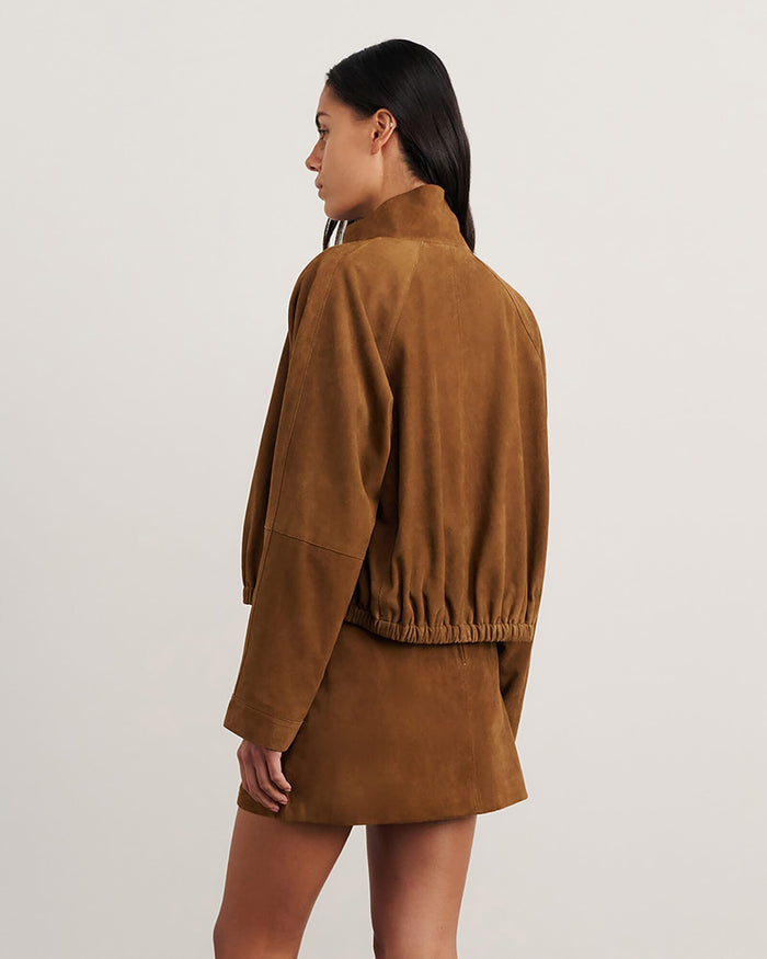 JAG ophelia suede bomber biscuit