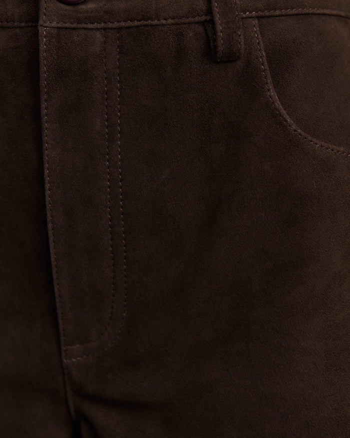 JAG ophelia suede short darkchocolate