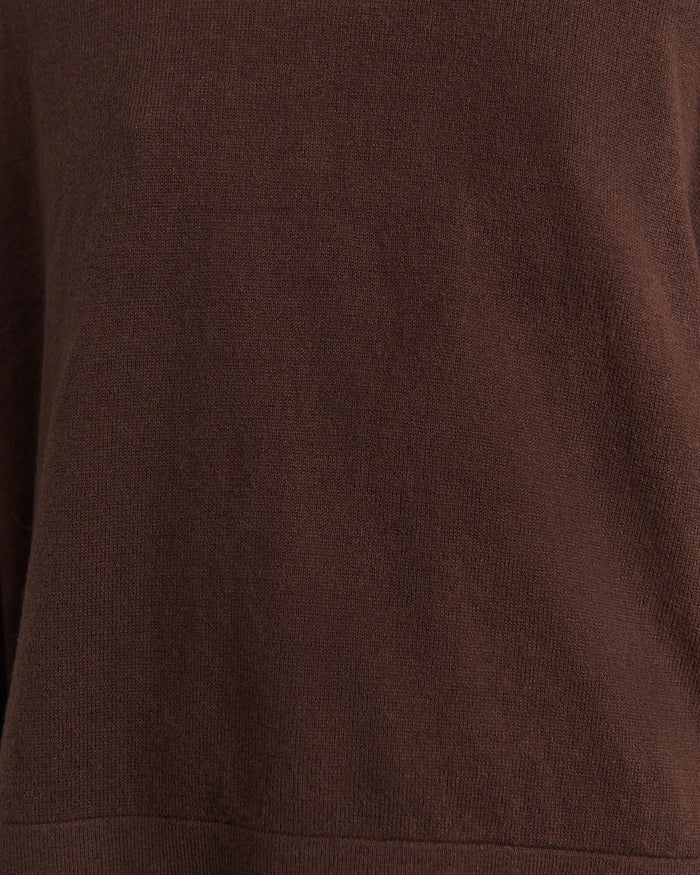JAG orla contrast sweater darkchocolate